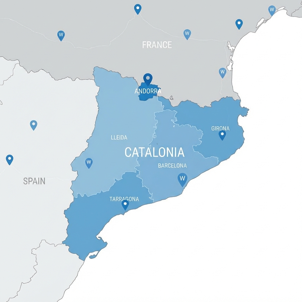 Mapa de Cobertura ClimaTech BCN - Catalunya i Andorra